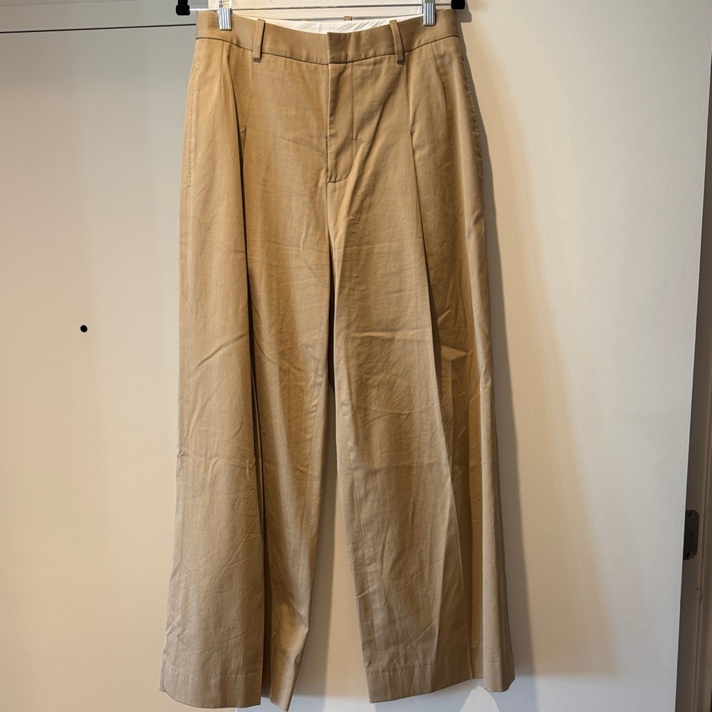 Frame Tan Wide-Leg Trousers
